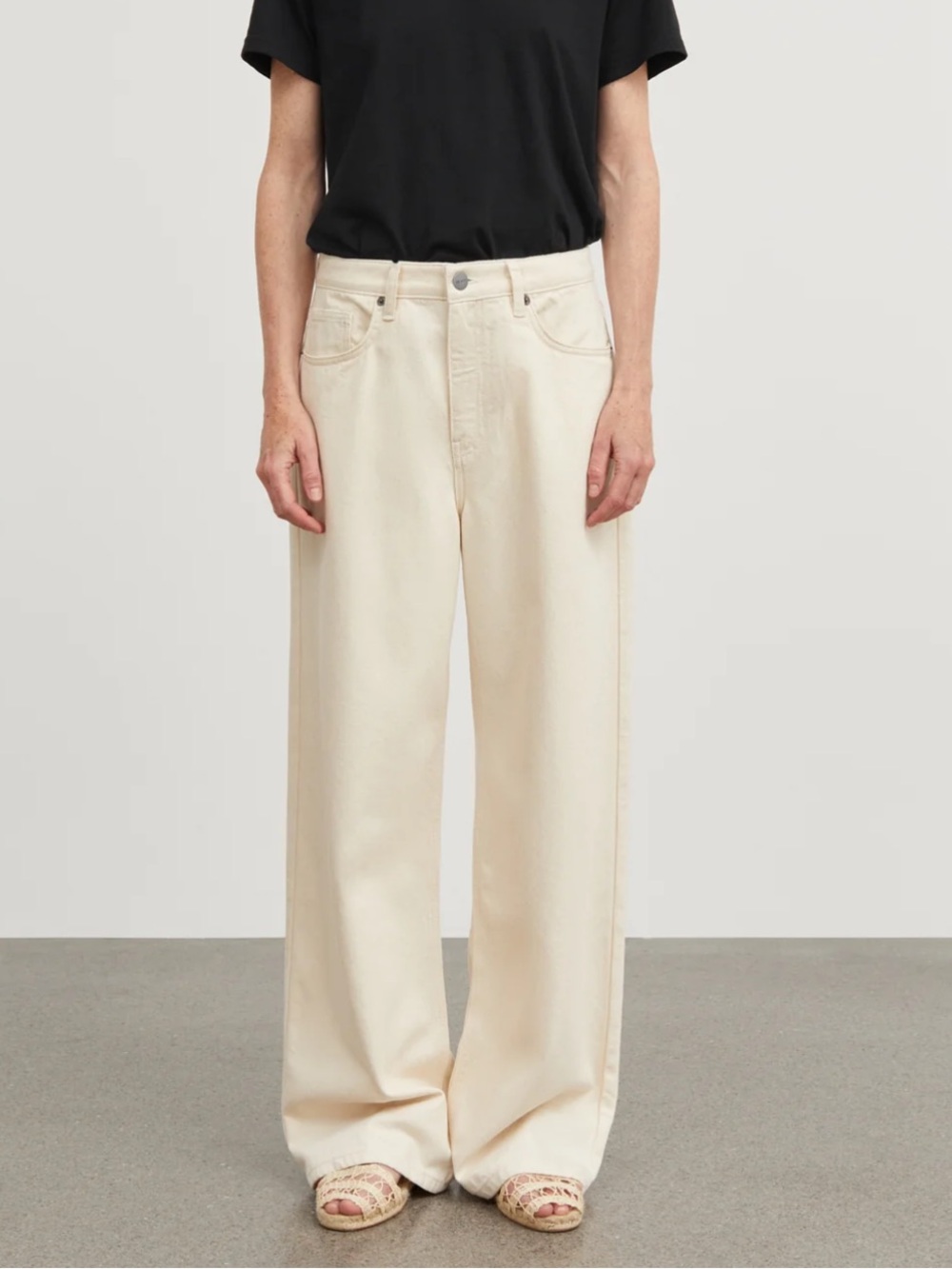 Skall Studio Willow Wide Leg Cream Women’s Jeans